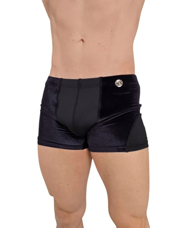 Nero Lux Férfi Rúdtánc Short – Bársony Luxus Kivitel Swarovski Opcióval