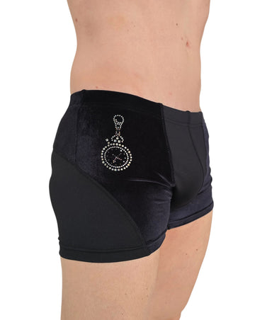 Nero Lux Férfi Rúdtánc Short – Bársony Luxus Kivitel Swarovski Opcióval